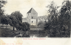 12386 Gezicht op de toren van het voormalige Kasteel aan het Plantsoen te IJsselstein.N.B. De naam Plantsoen is in 1930 ...